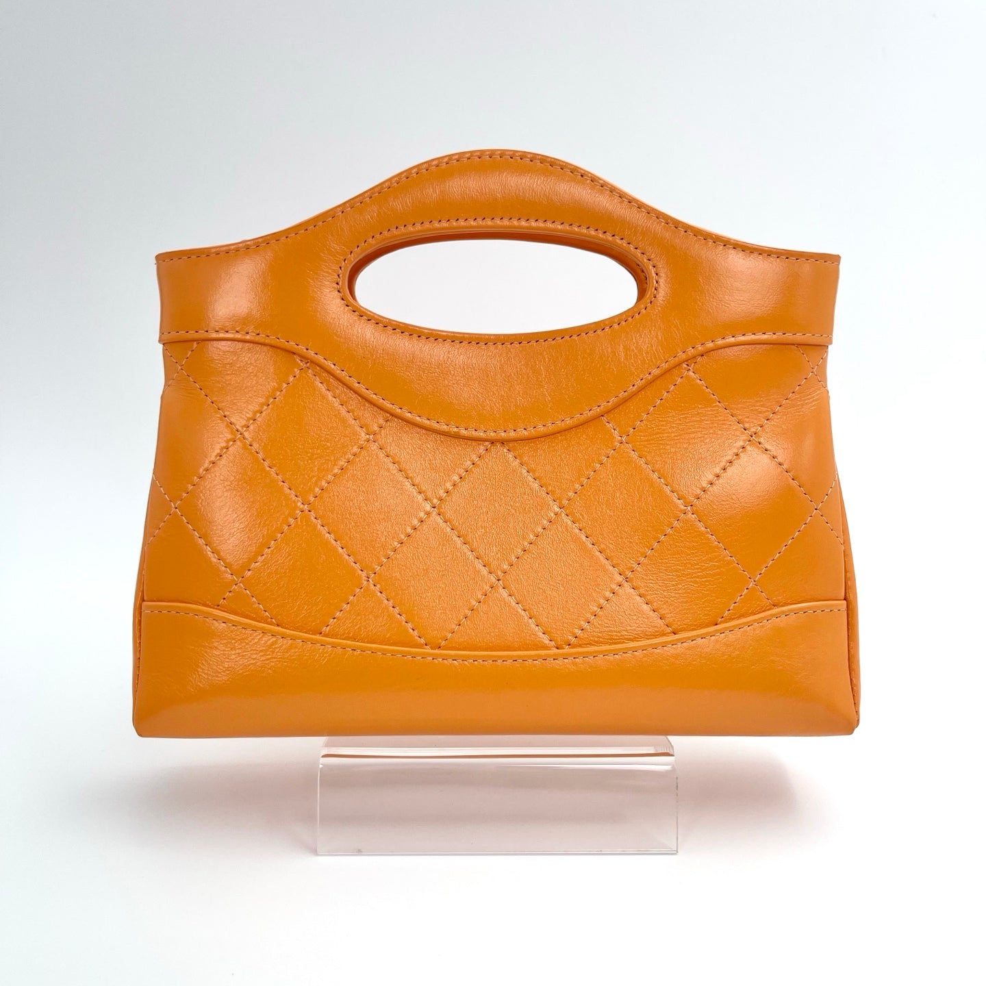Chanel Orange Calfskin 31 Line Shoulder Bag [Used]