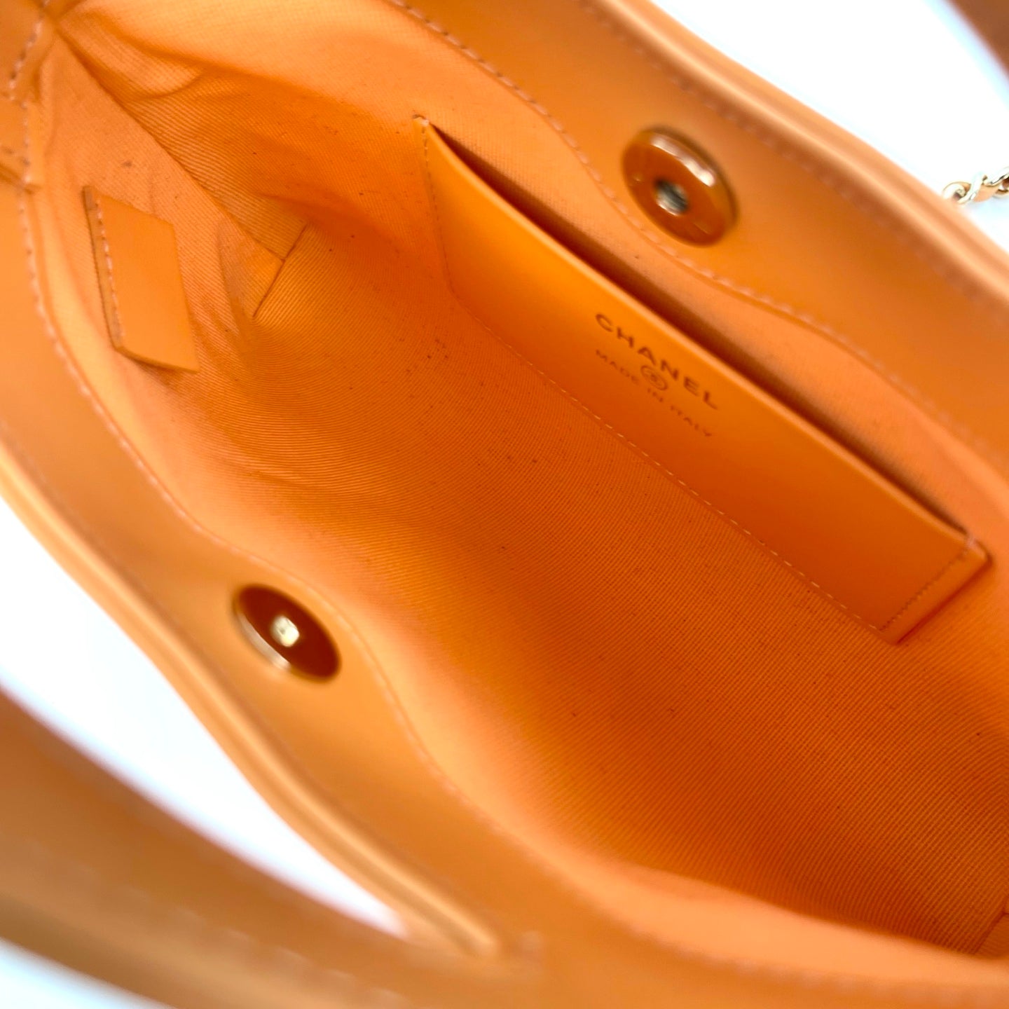 Chanel Orange Calfskin 31 Line Shoulder Bag [Used]