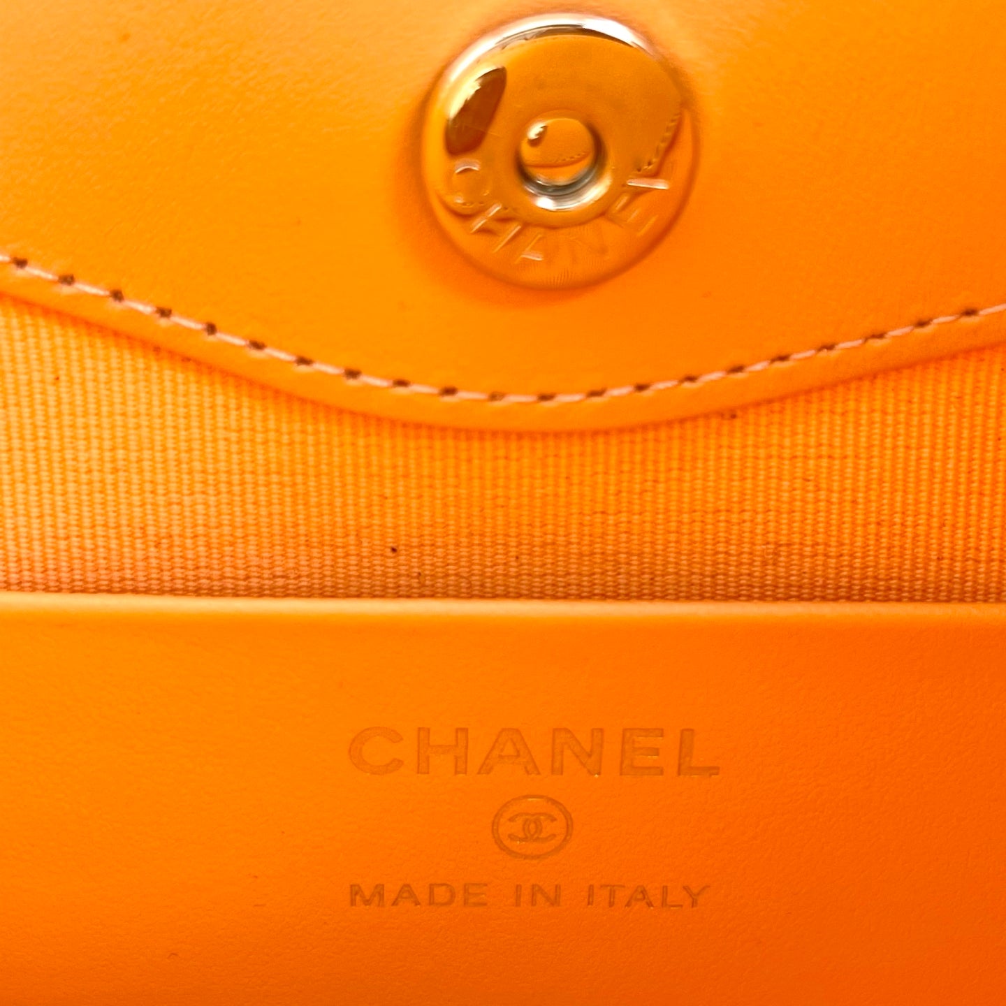 Chanel Orange Calfskin 31 Line Shoulder Bag [Used]