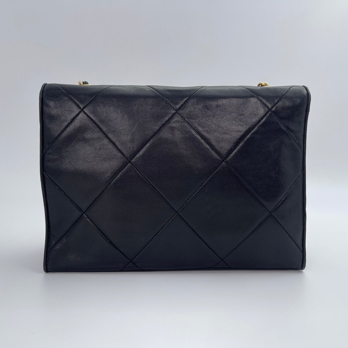 Chanel Black Lambskin Matelassé Coco Mark Chain Shoulder Bag [Used]