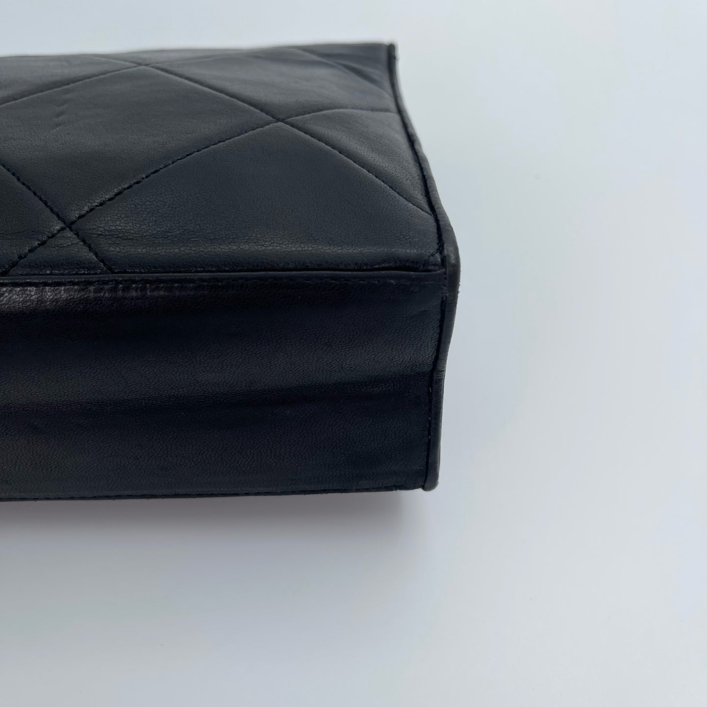 Chanel Black Lambskin Matelassé Coco Mark Chain Shoulder Bag [Used]