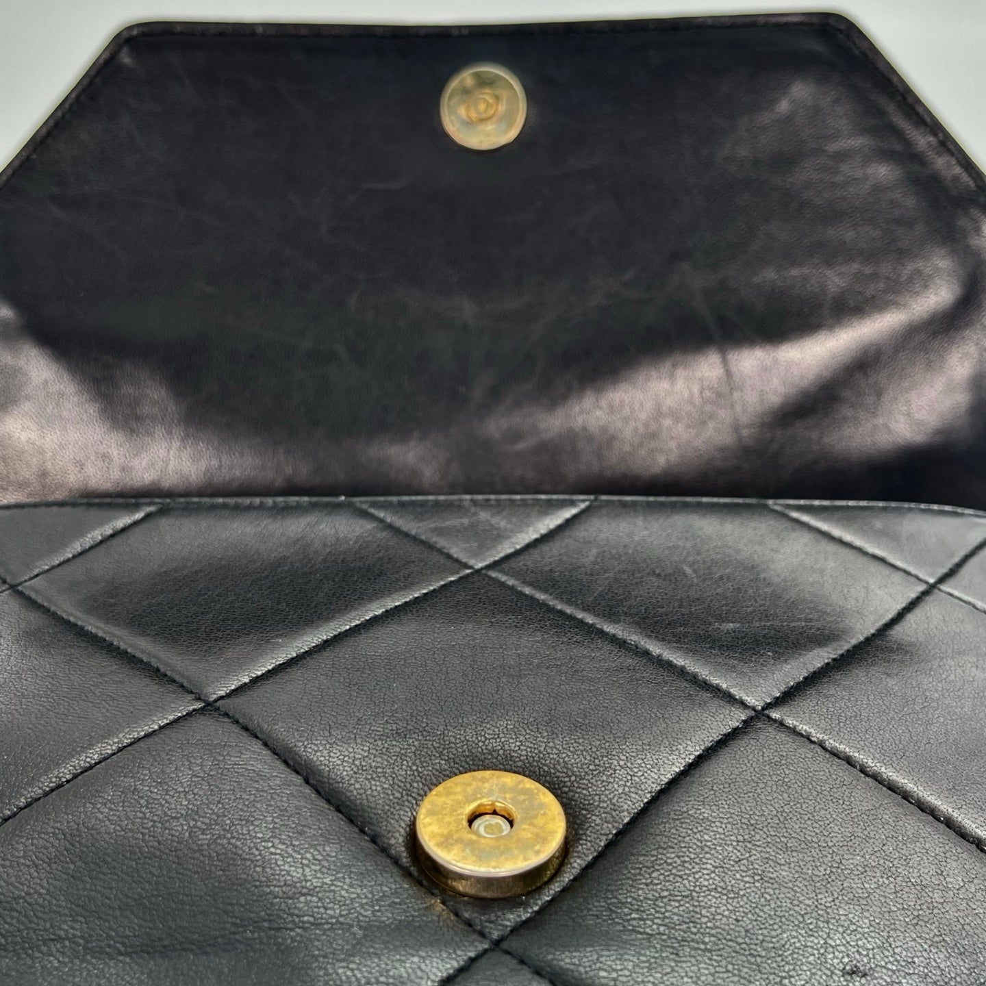 Chanel Black Lambskin Matelassé Coco Mark Chain Shoulder Bag [Used]