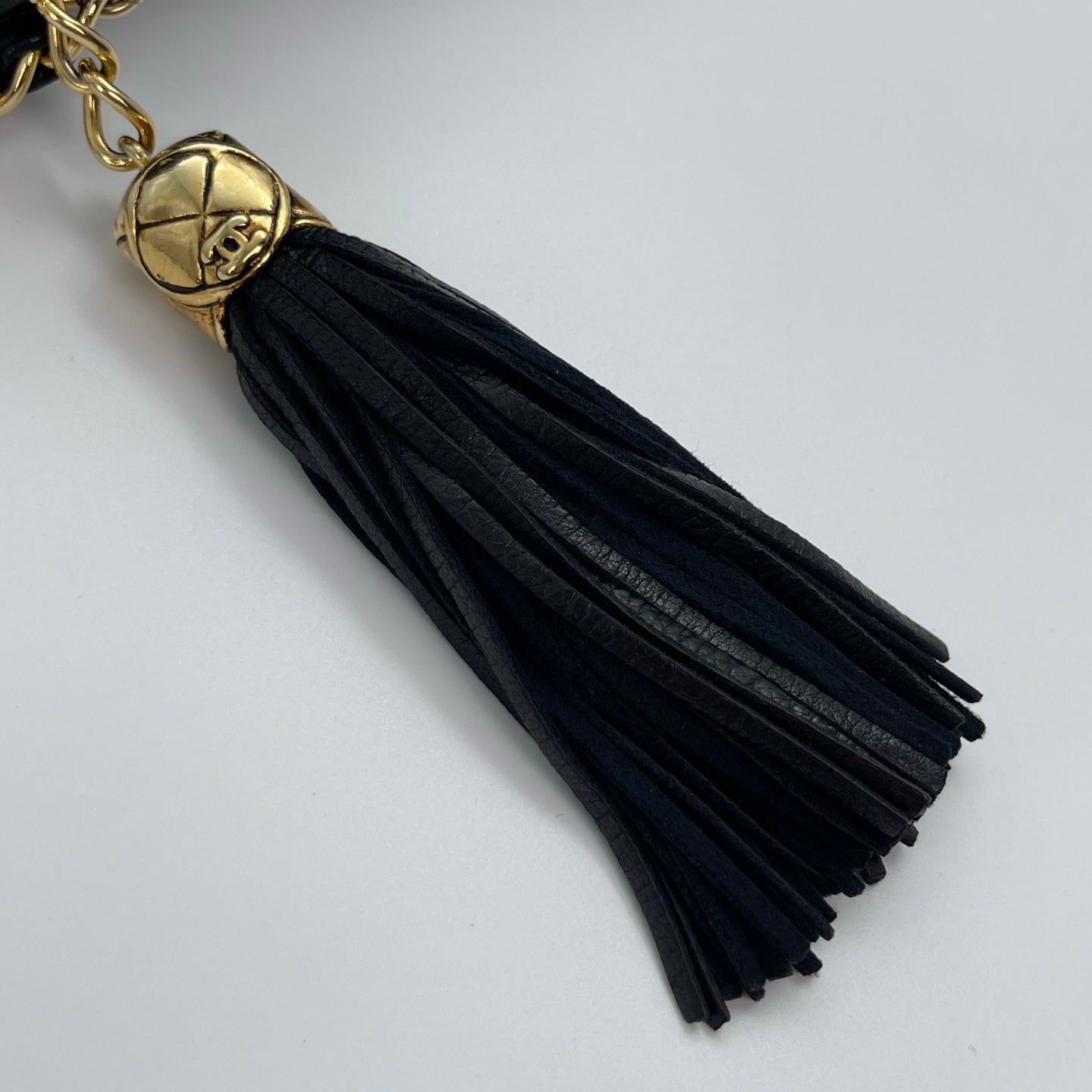 Chanel Black Lambskin Matelassé Fringe Chain Shoulder Bag [Used]
