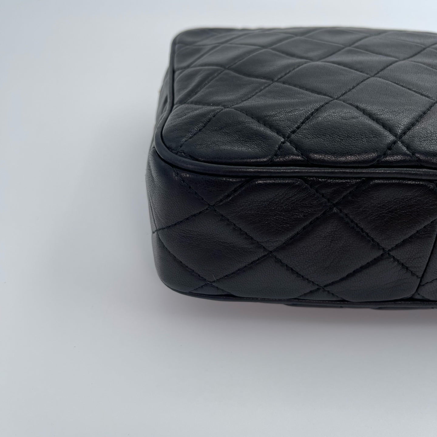 Chanel Black Lambskin Matelassé Fringe Chain Shoulder Bag [Used]