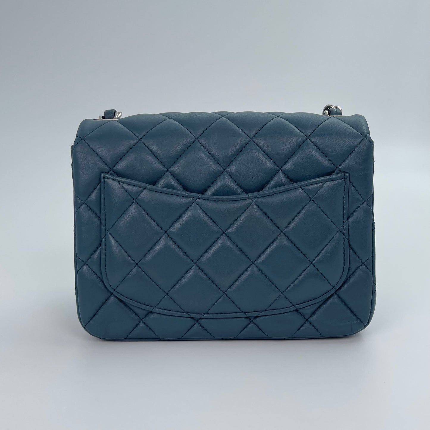Chanel Dusty Blue Lambskin CF Mini Bag [used]