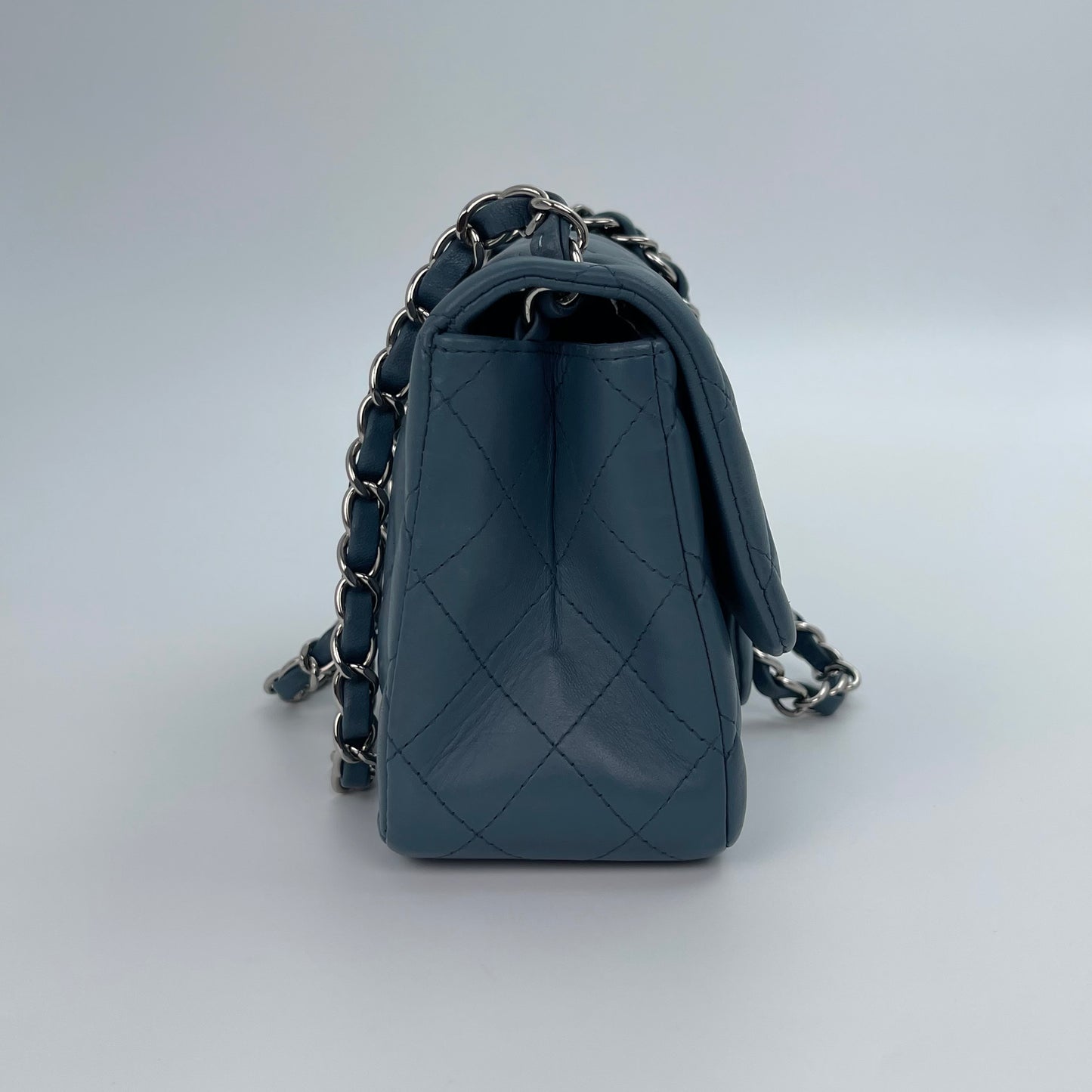 Chanel Dusty Blue Lambskin CF Mini Bag [used]