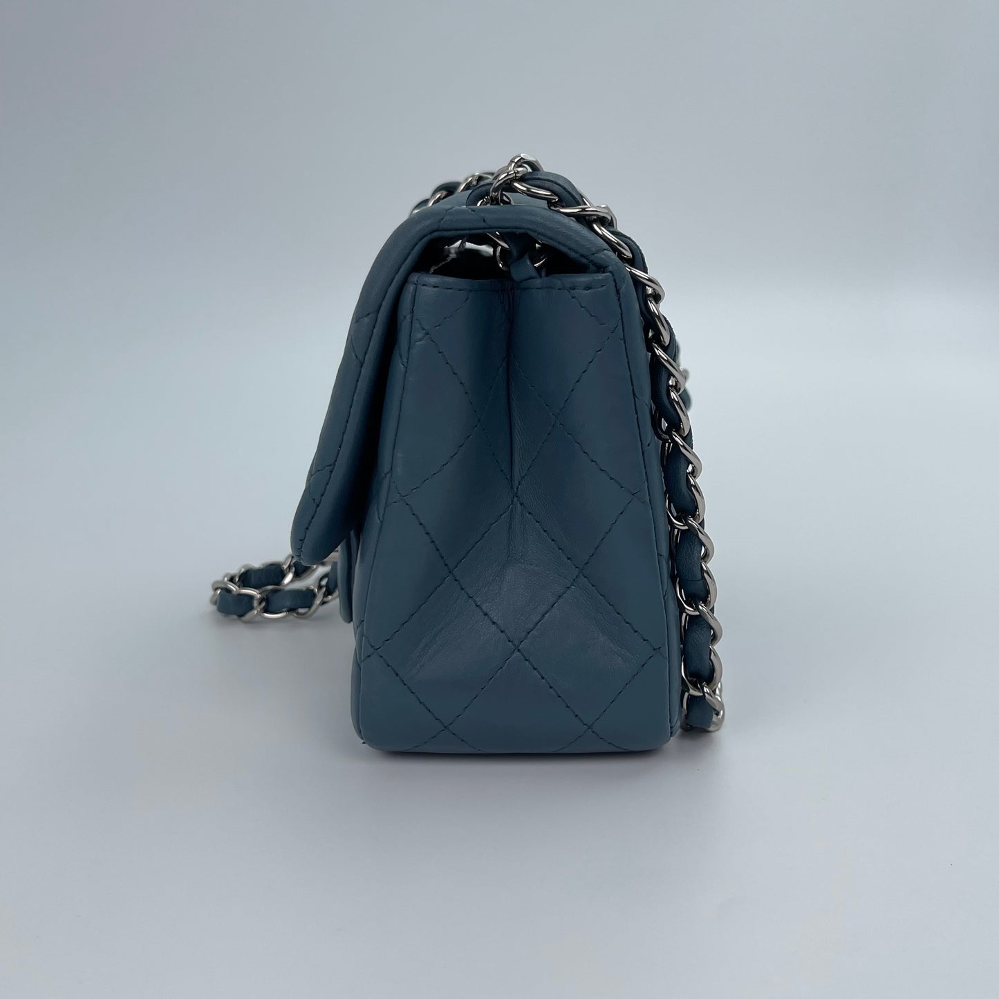 Chanel Dusty Blue Lambskin CF Mini Bag [used]