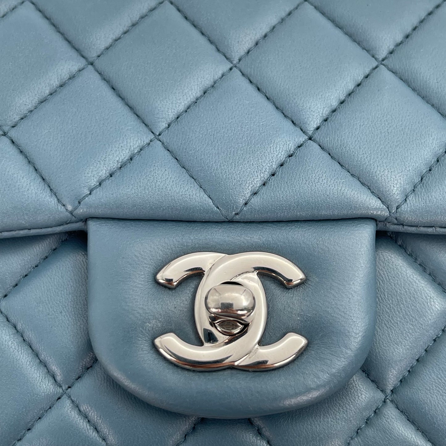 Chanel Dusty Blue Lambskin CF Mini Bag [used]