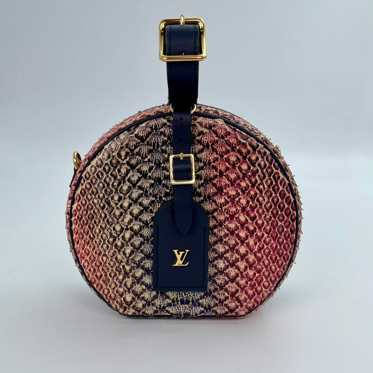Louis Vuitton Petite Boite Chapeau Python Leather 2‑Way Bag [Used]