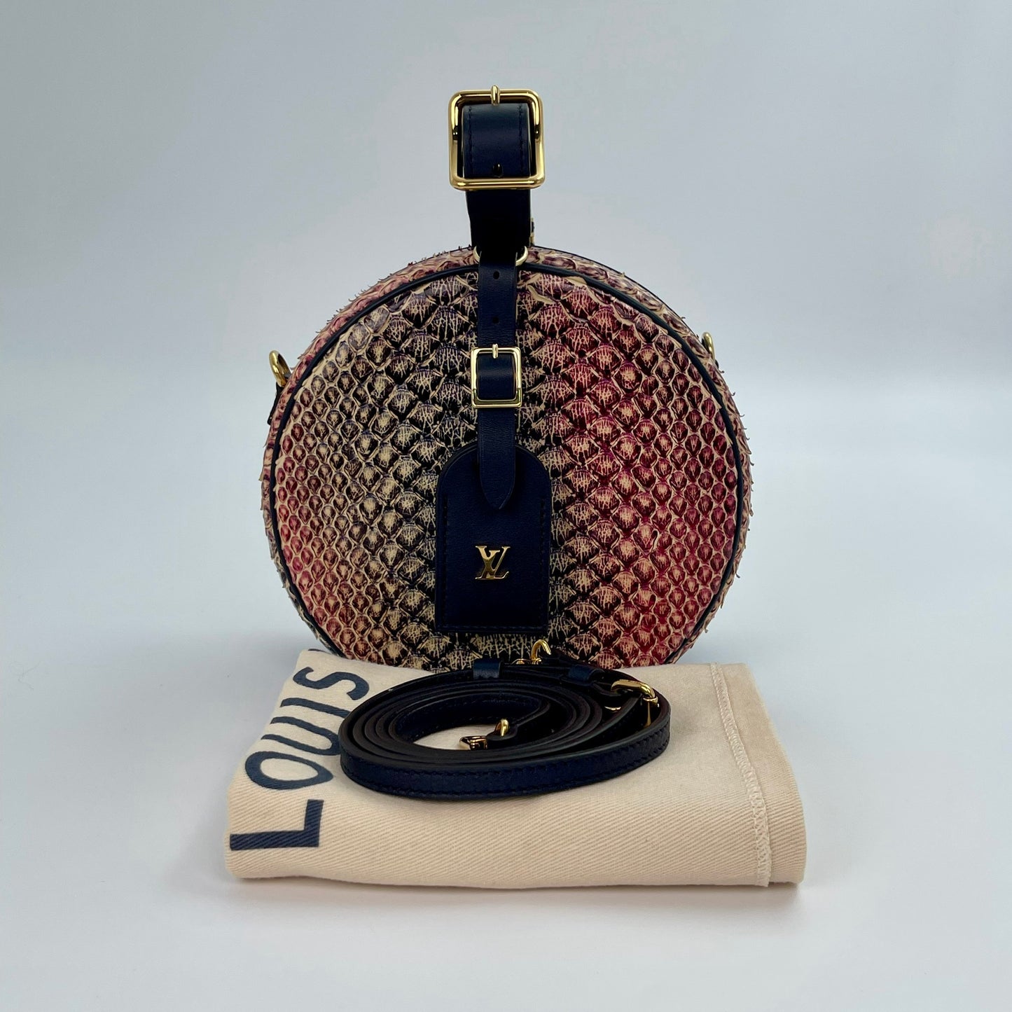 Louis Vuitton Petite Boite Chapeau Python Leather 2‑Way Bag [Used]