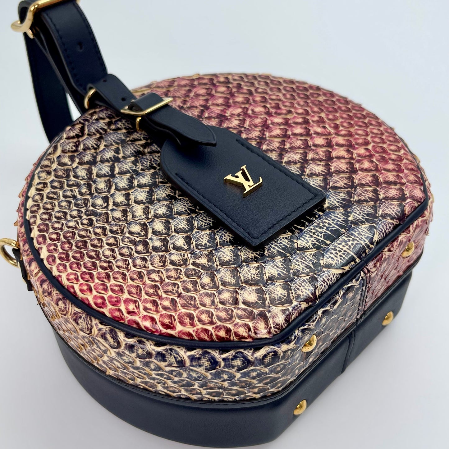 Louis Vuitton Petite Boite Chapeau Python Leather 2‑Way Bag [Used]
