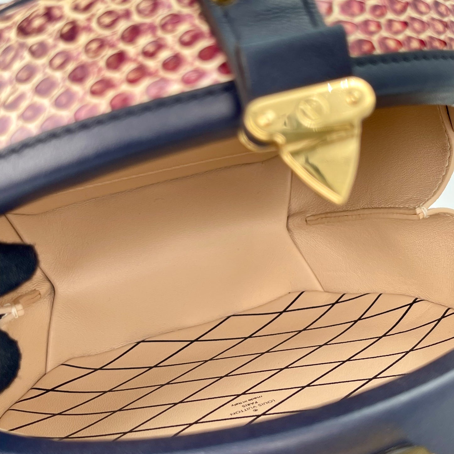 Louis Vuitton Petite Boite Chapeau Python Leather 2‑Way Bag [Used]