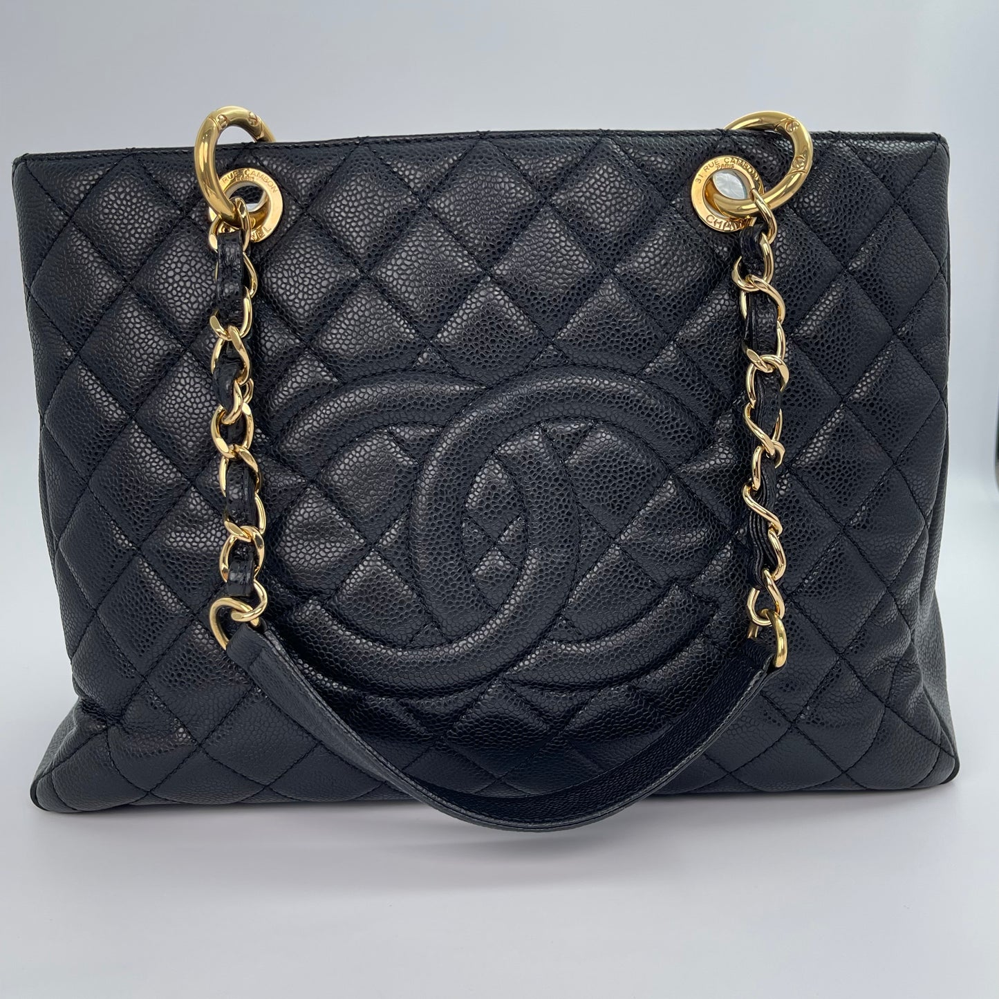 Chanel Black Caviar GST (Grand Shopping Tote) [Used]