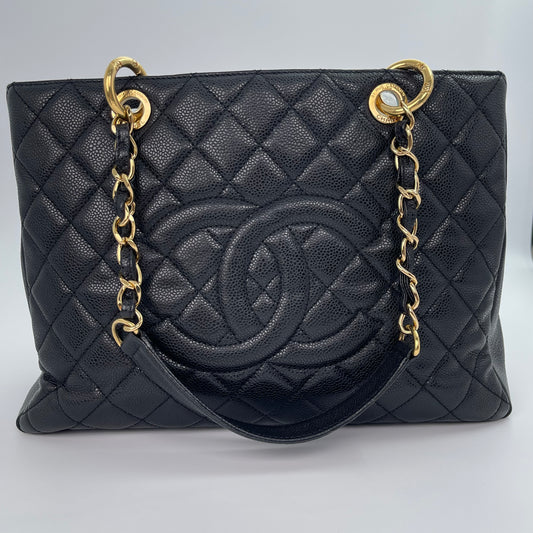 Chanel Black Caviar GST (Grand Shopping Tote) [Used]