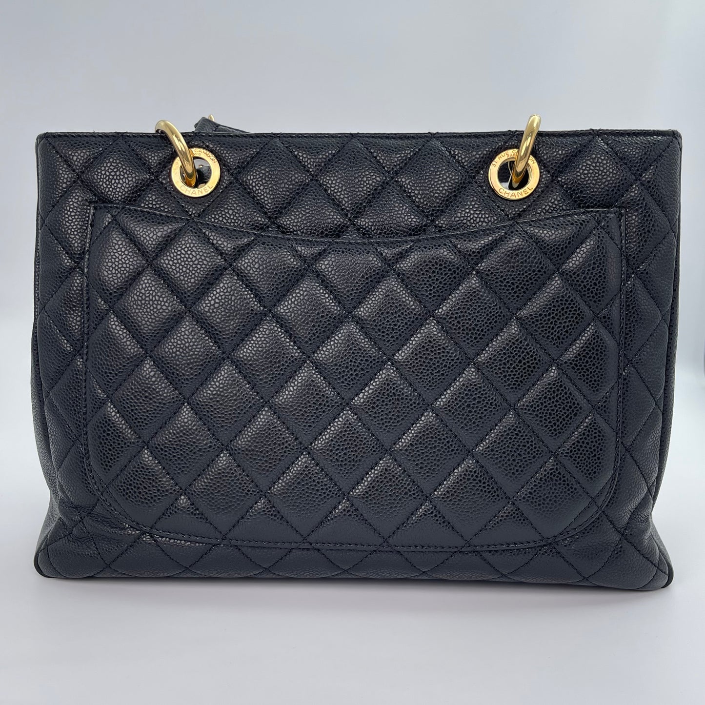 Chanel Black Caviar GST (Grand Shopping Tote) [Used]