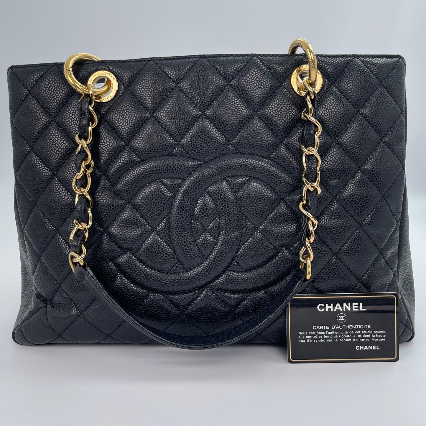 Chanel Black Caviar GST (Grand Shopping Tote) [Used]