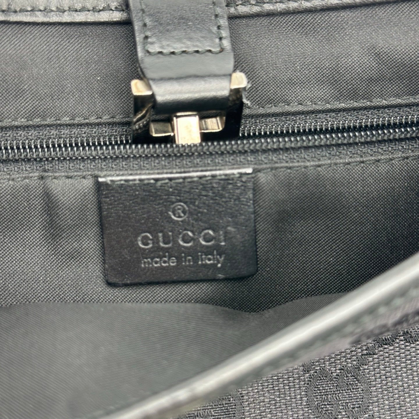 Gucci Black GG Canvas and Leather Medium Jackie Shoulder Bag [Used]