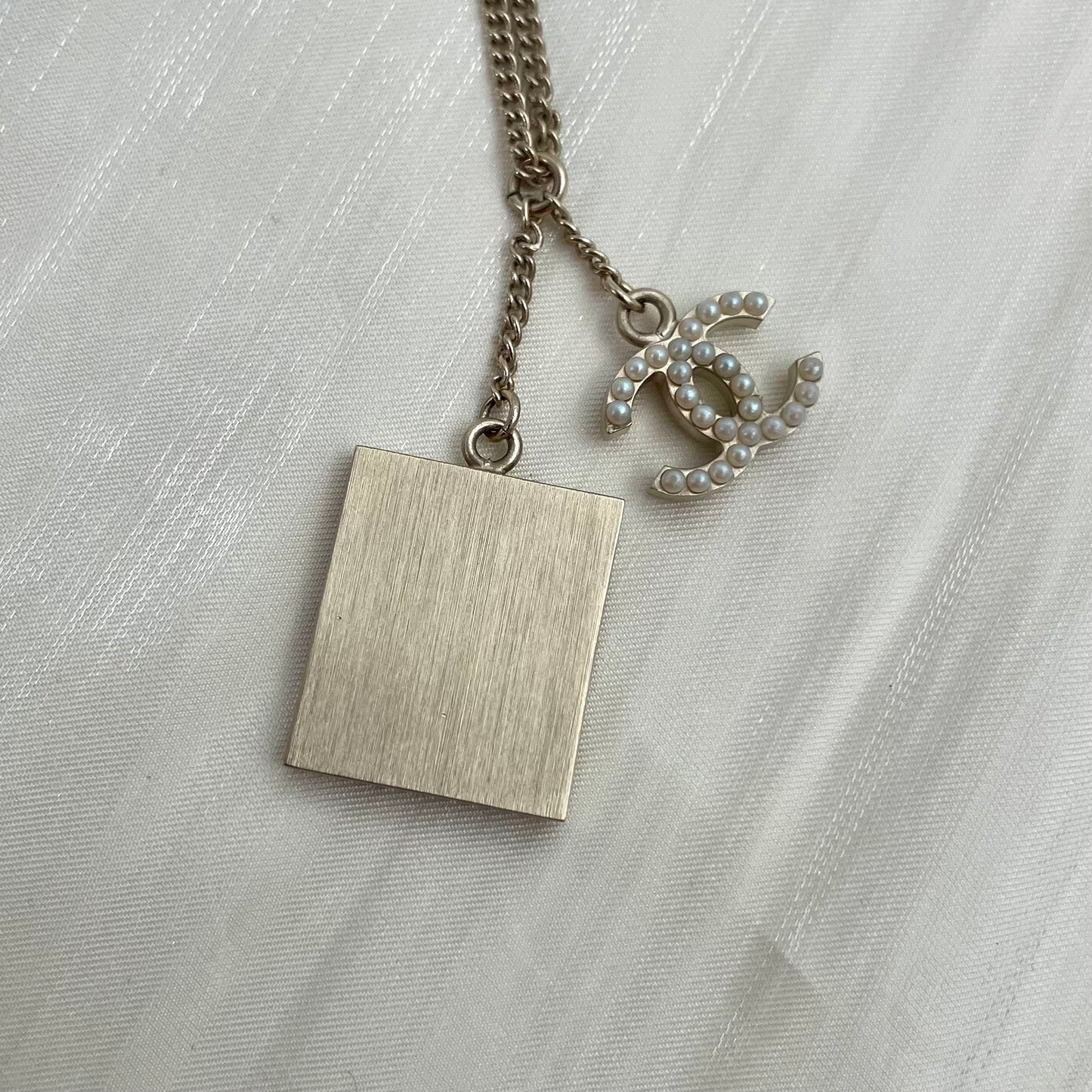 Chanel Mademoiselle Frame Pendant Necklace – 07C[Used]