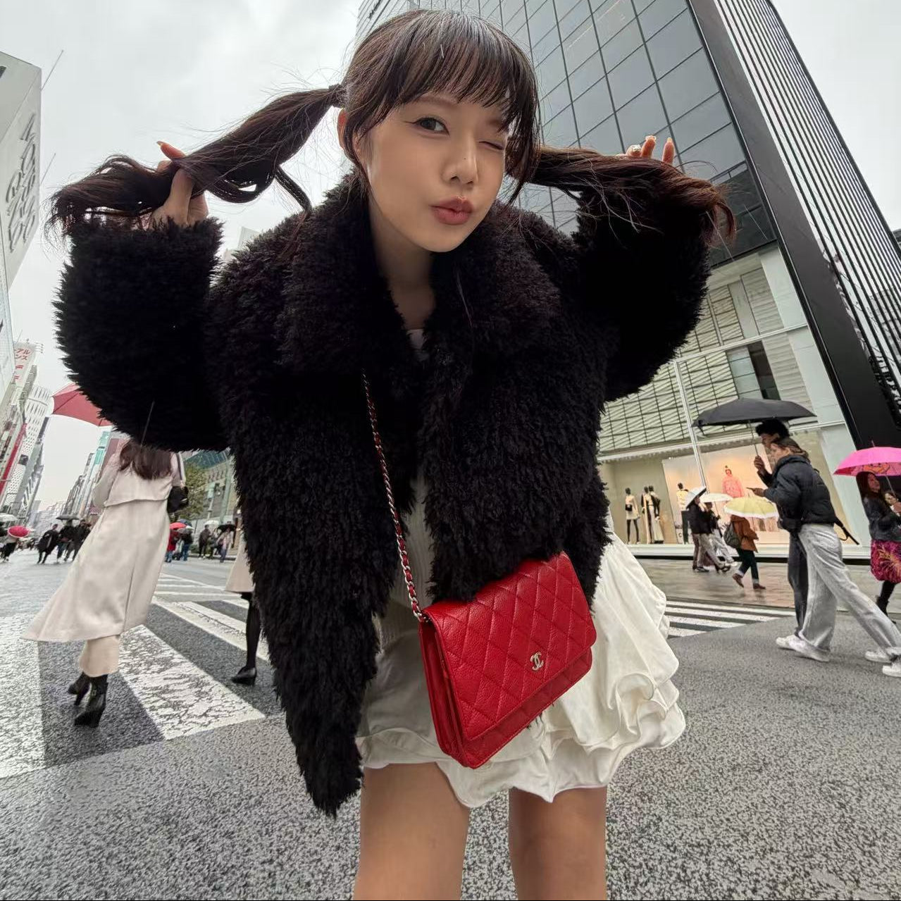 Chanel Red Caviar Leather WOC [Used]