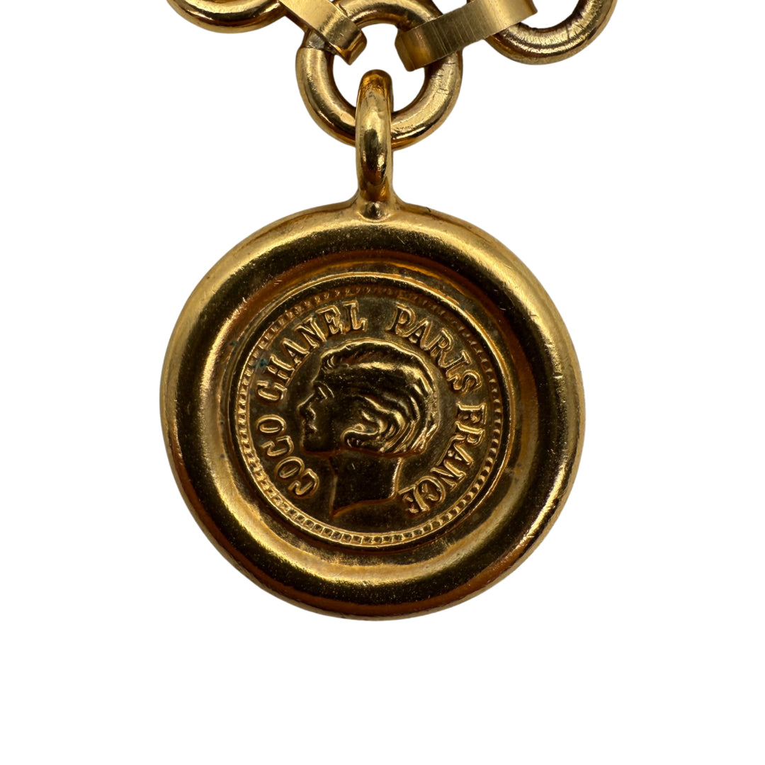 Chanel Vintage 24K Gold-Plated Multi-Motif Charm Statement Brooch [Used]