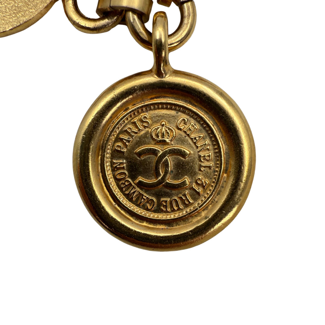 Chanel Vintage 24K Gold-Plated Multi-Motif Charm Statement Brooch [Used]