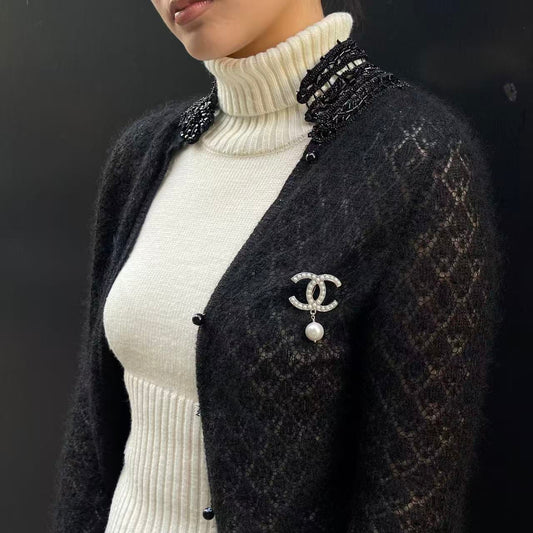 Chanel Pearl Drop Pendant Brooch[Used]