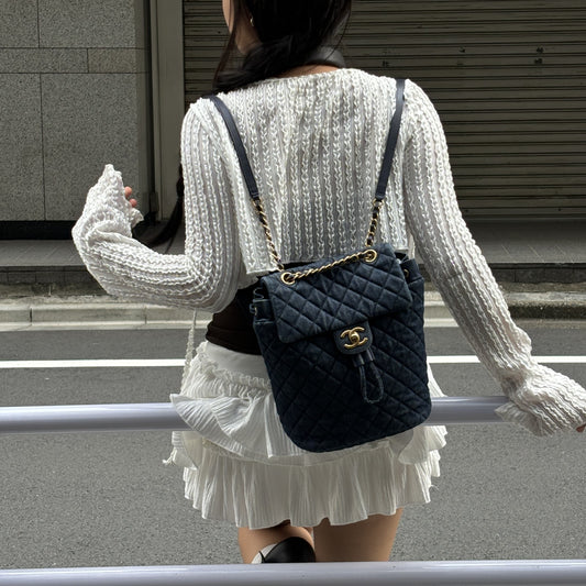 Chanel Blue Denim Urban Spirit Backpack [Used]