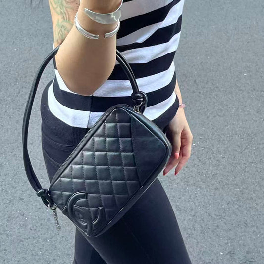 CHANEL Black Cambon Ligne Mini Shoulder Bag [Used]