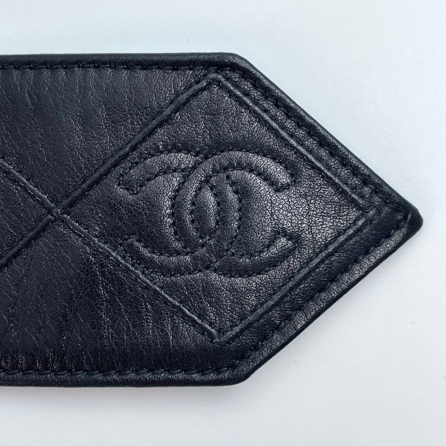 Chanel Black Quilted Lambskin CC 75/30 Belt with Gold-Tone Buckle [Used]