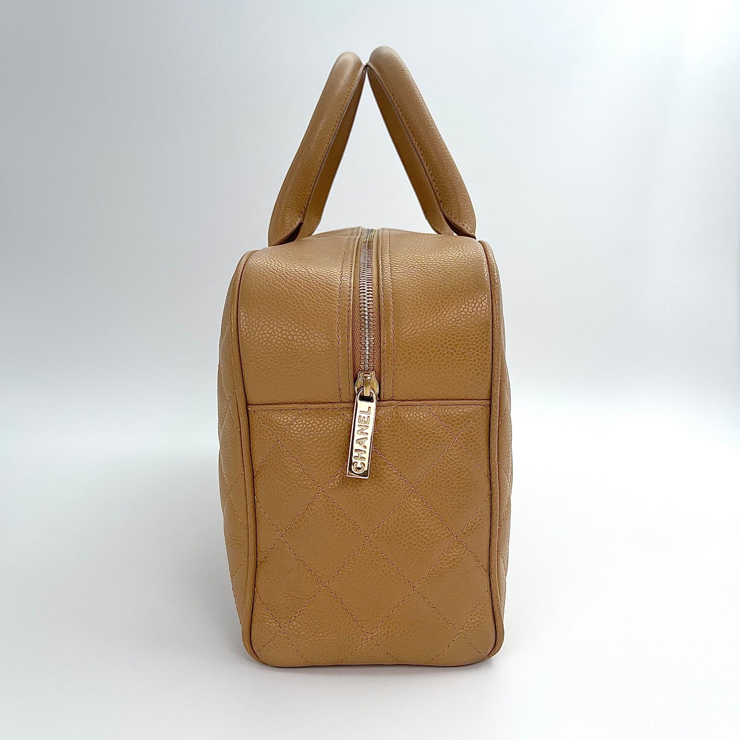 Chanel Beige Boston Handbag Large – Beige [Used]