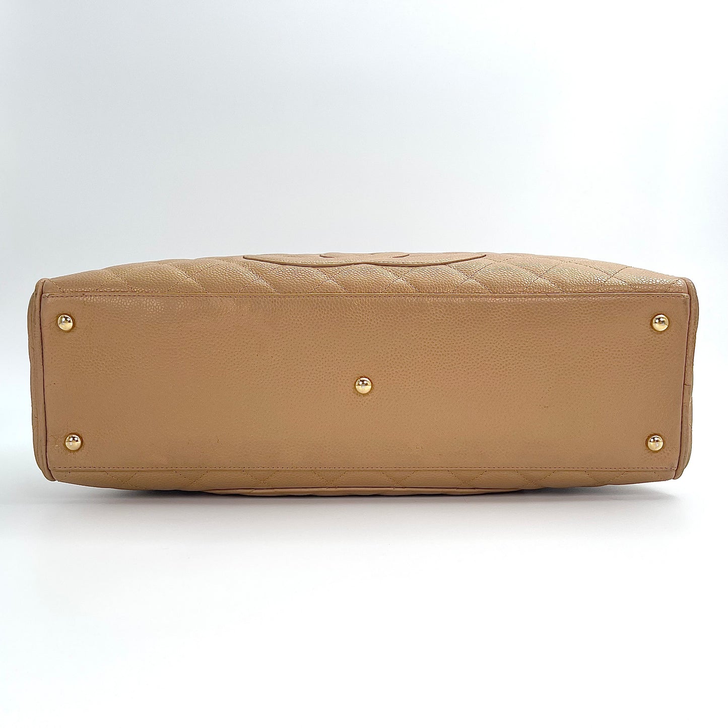 Chanel Beige Boston Handbag Large – Beige [Used]