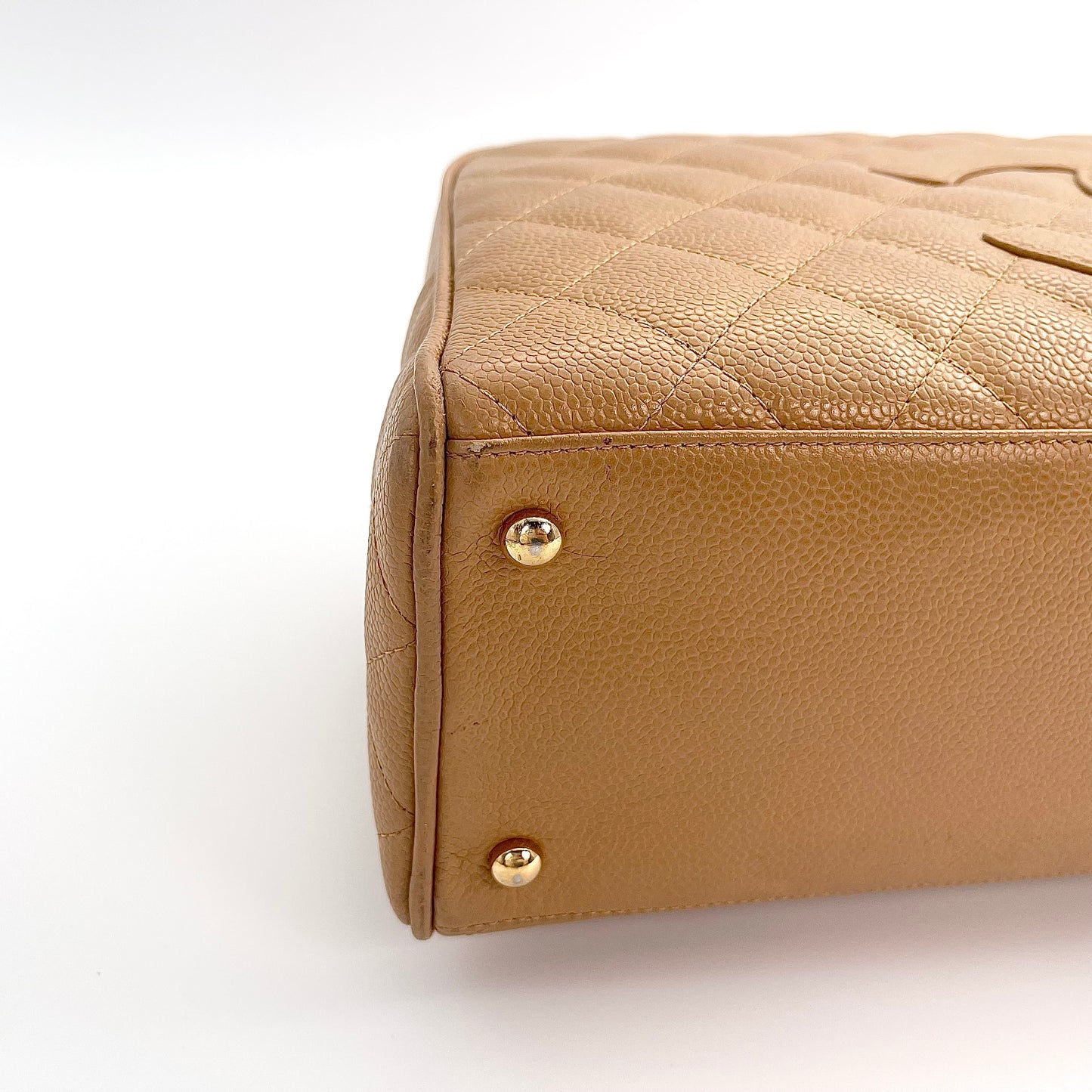 Chanel Beige Boston Handbag Large – Beige [Used]