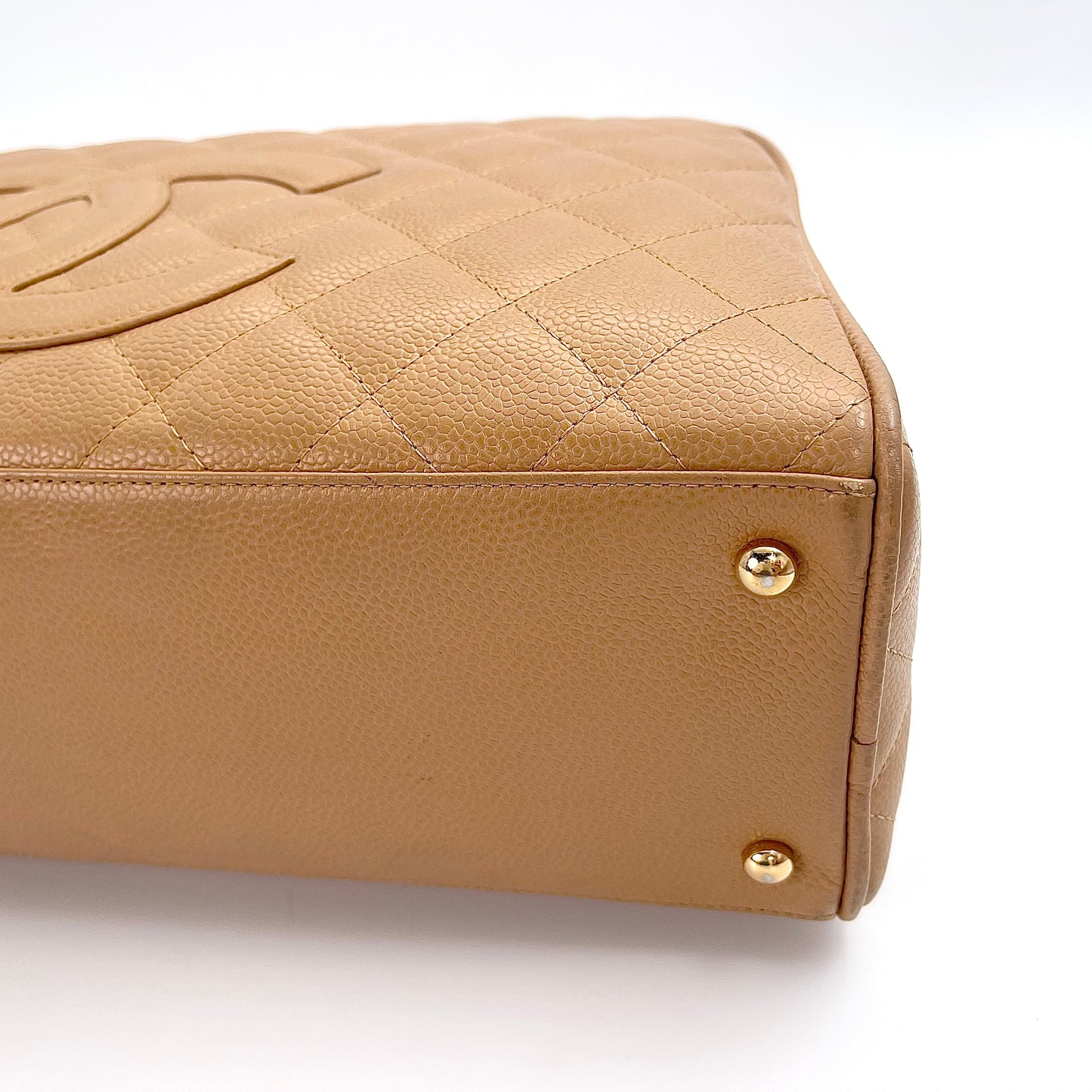 Chanel Beige Boston Handbag Large – Beige [Used]