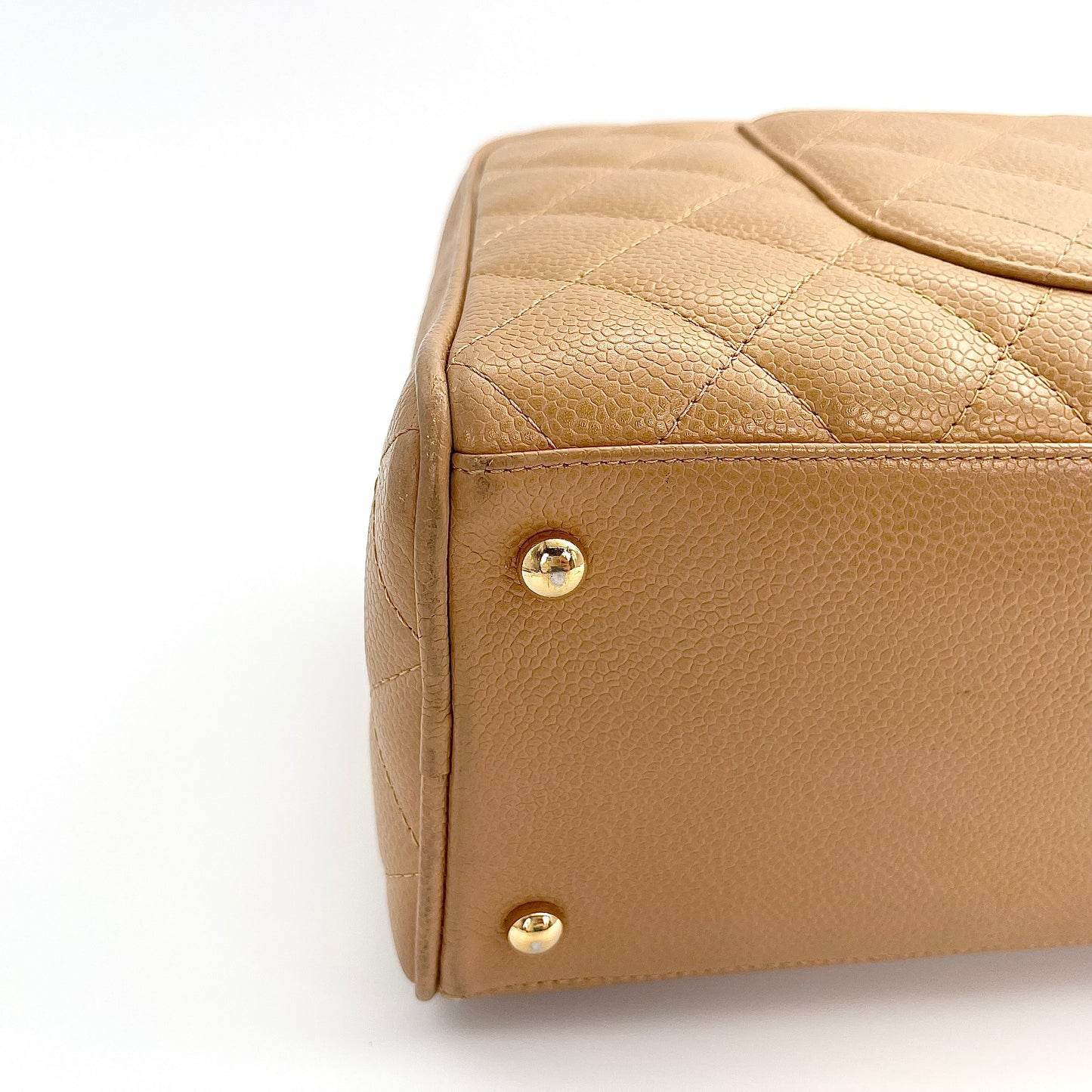 Chanel Beige Boston Handbag Large – Beige [Used]