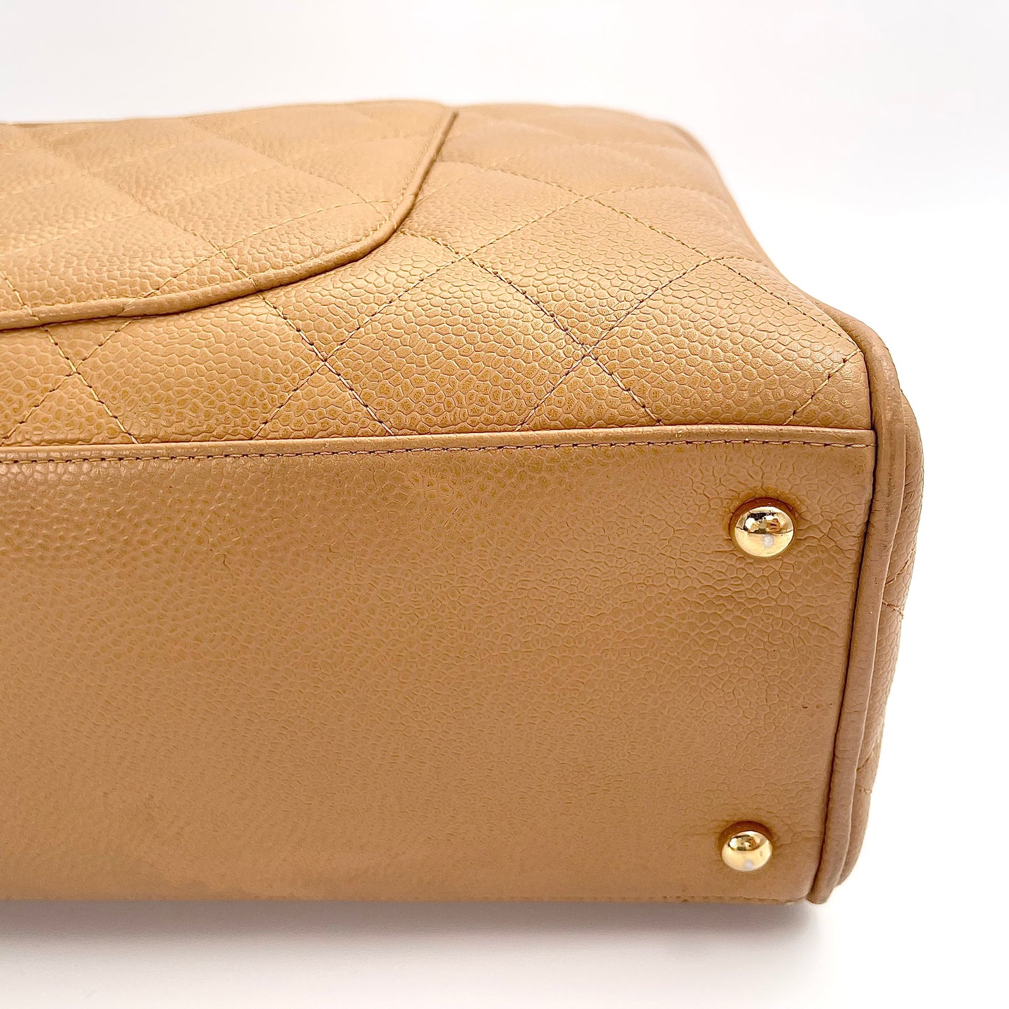 Chanel Beige Boston Handbag Large – Beige [Used]