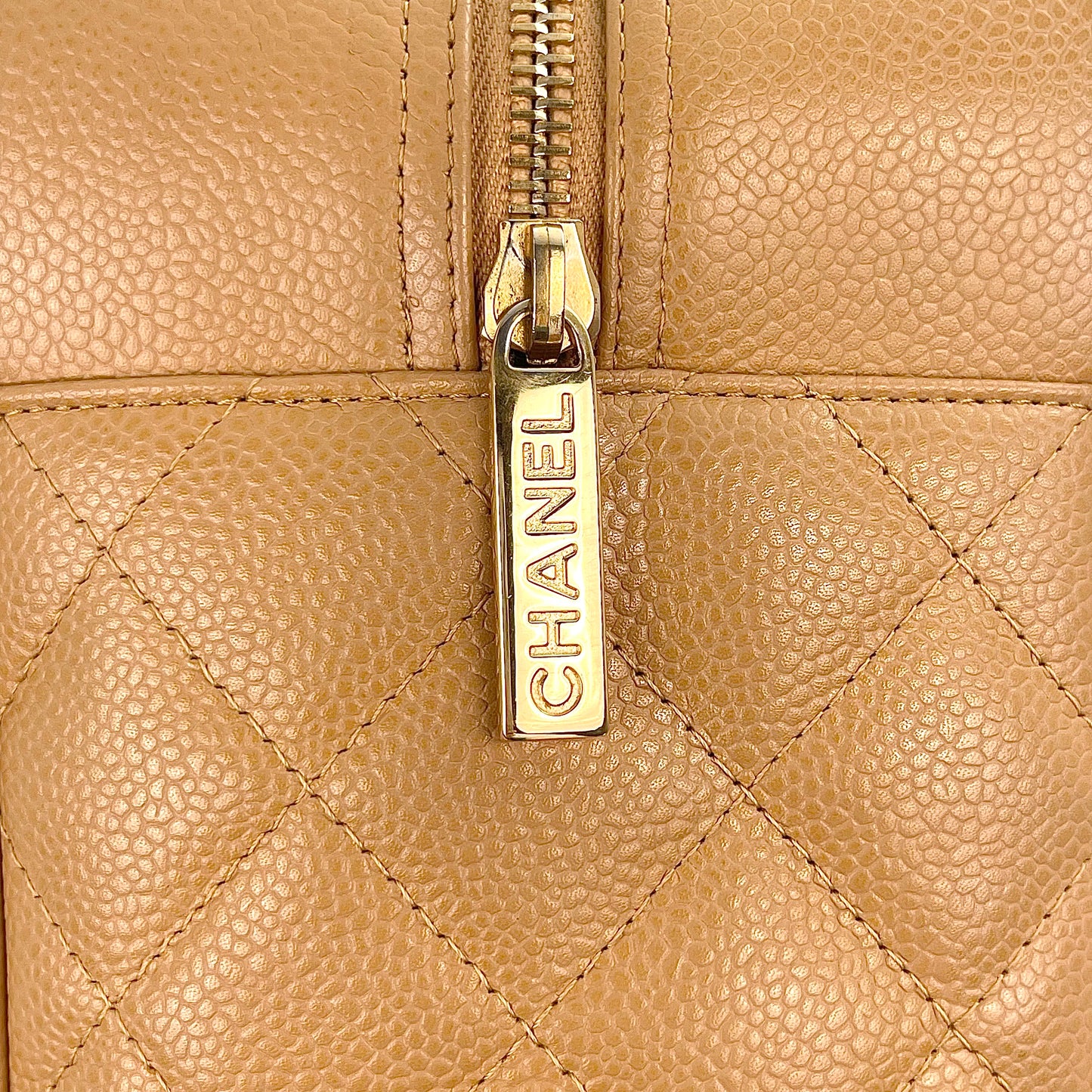 Chanel Beige Boston Handbag Large – Beige [Used]