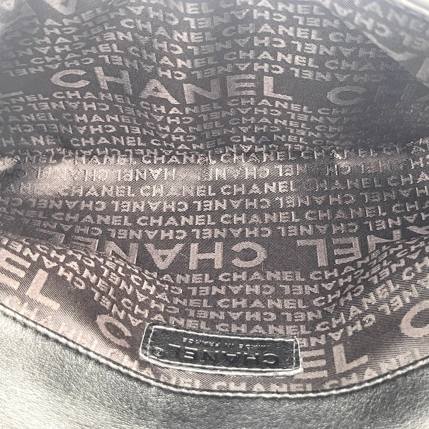 Chanel Black and Silver Canvas Large 2.55 Logo Single Shoulder Underarm Envelope Bag – Black/Silver [Used]