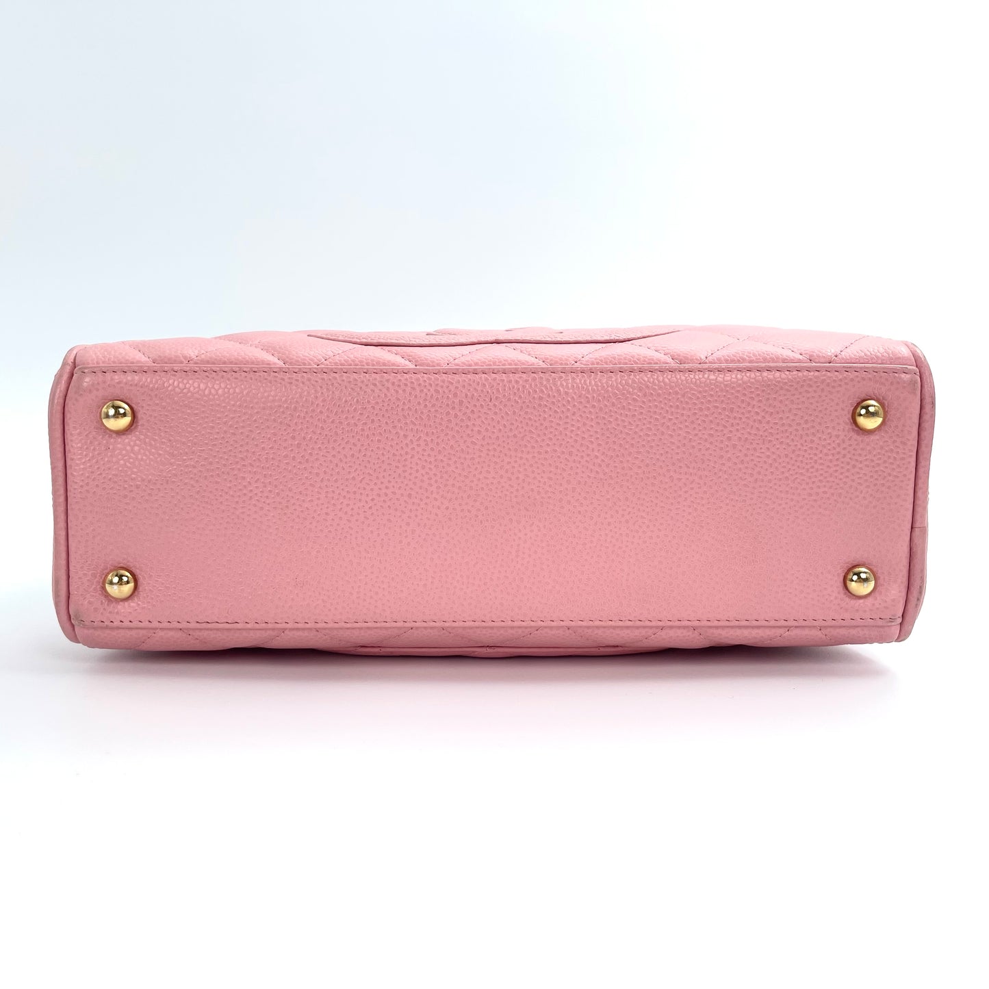 Chanel Small Sakura Pink Caviar Leather Bowling Tote Bag – Sakura Pink [Used]