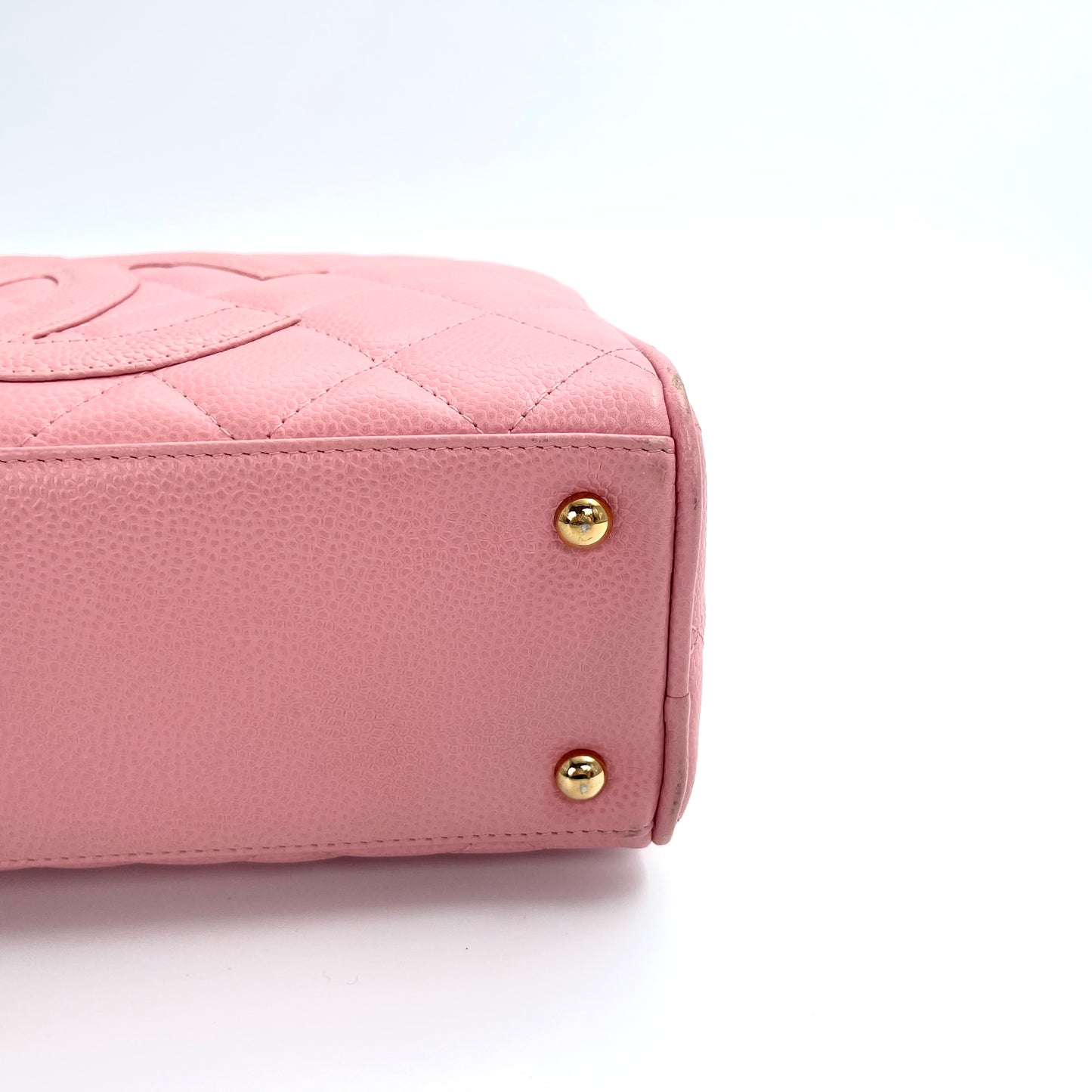 Chanel Small Sakura Pink Caviar Leather Bowling Tote Bag – Sakura Pink [Used]