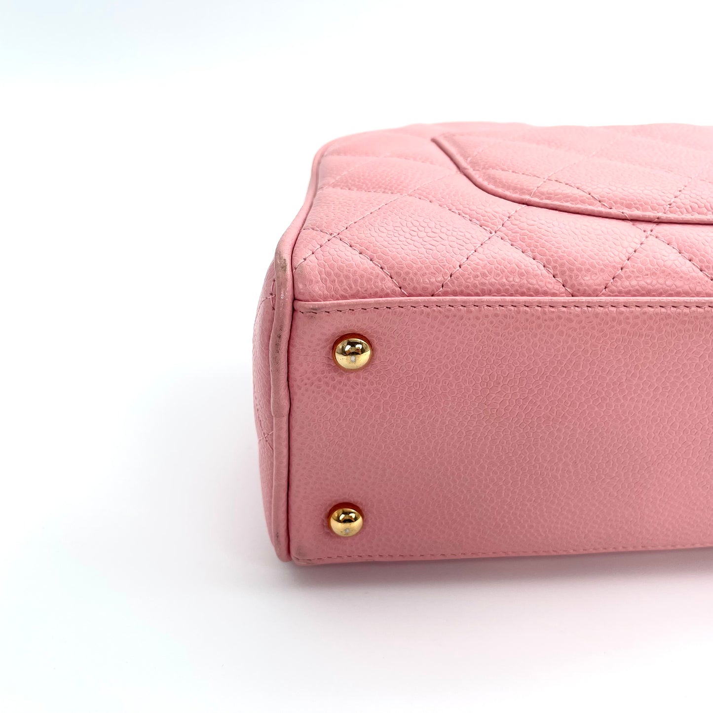Chanel Small Sakura Pink Caviar Leather Bowling Tote Bag – Sakura Pink [Used]