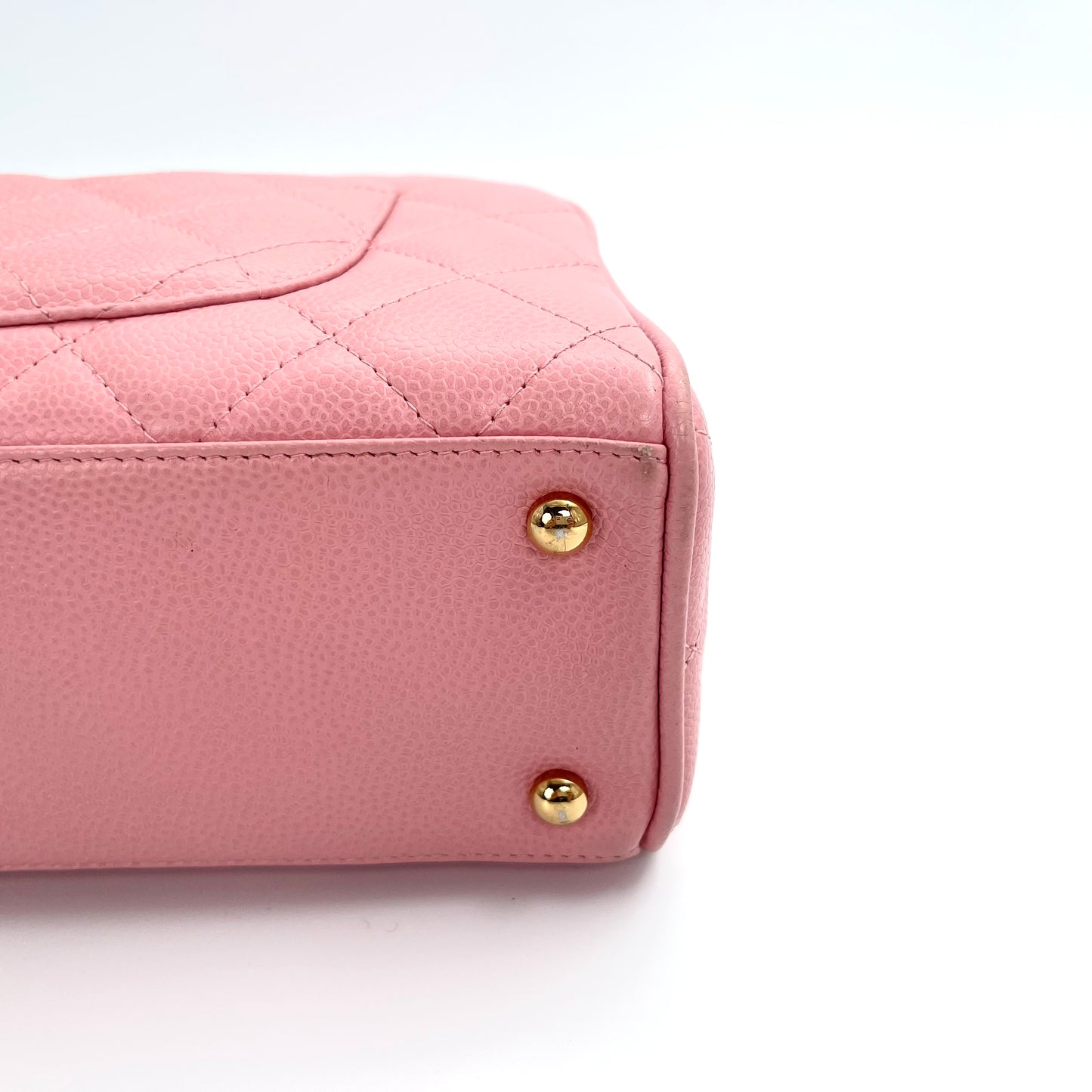 Chanel Small Sakura Pink Caviar Leather Bowling Tote Bag – Sakura Pink [Used]