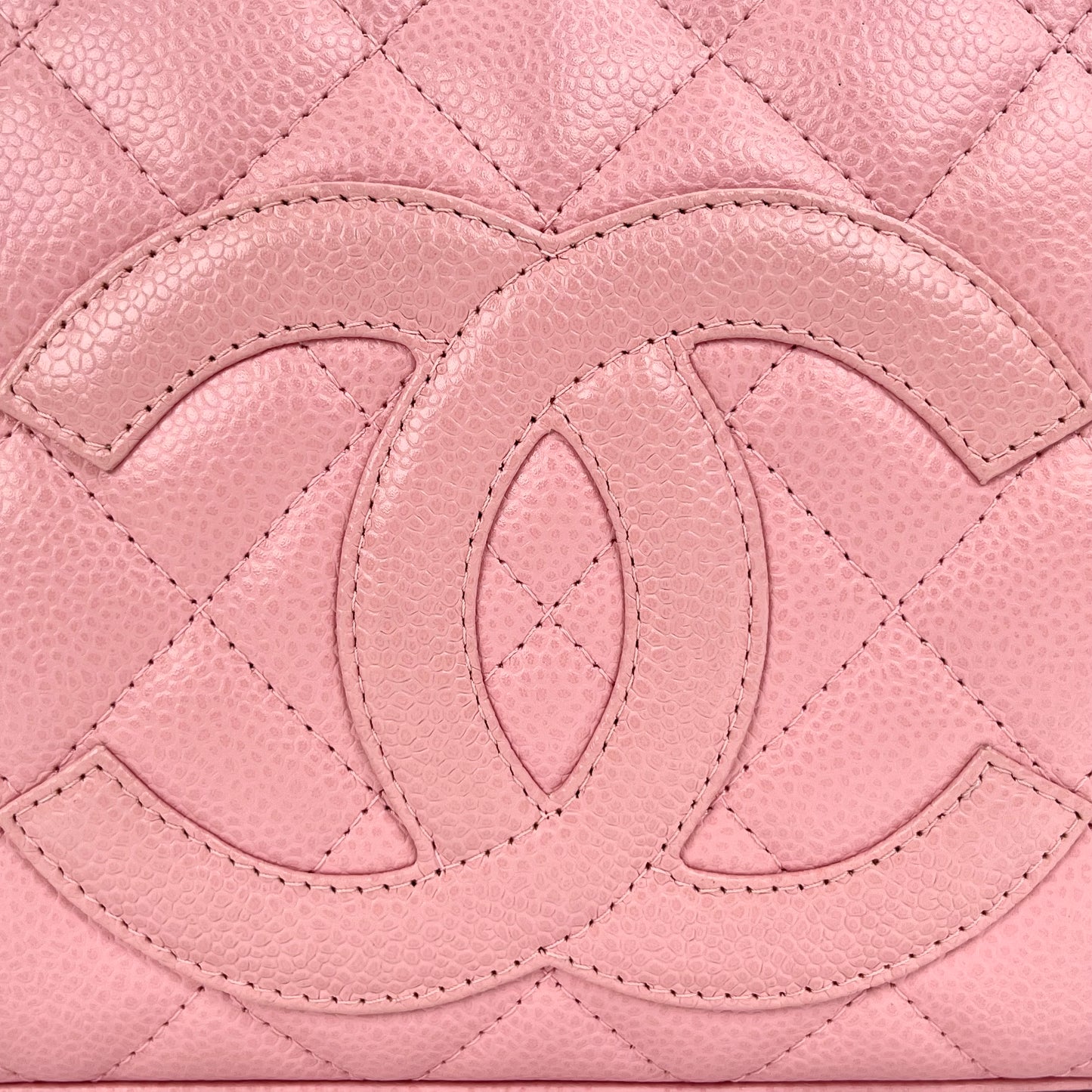 Chanel Small Sakura Pink Caviar Leather Bowling Tote Bag – Sakura Pink [Used]