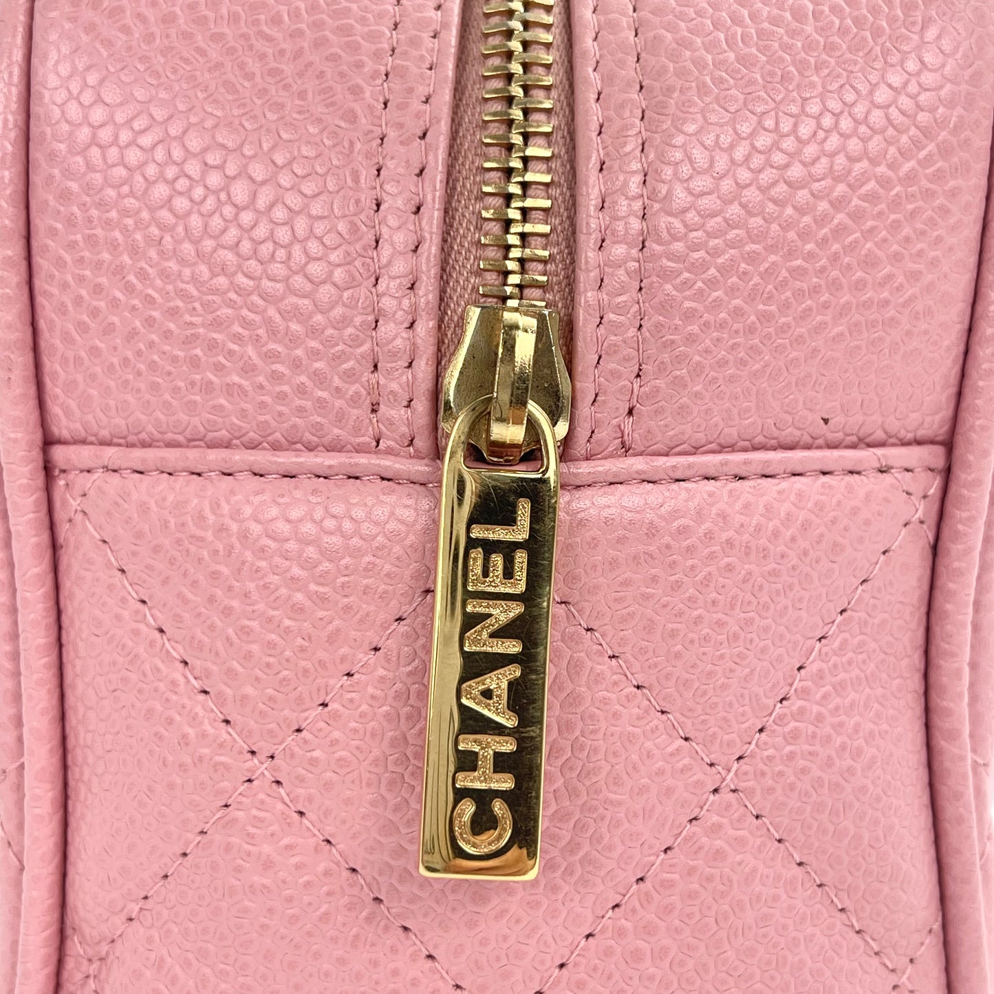 Chanel Small Sakura Pink Caviar Leather Bowling Tote Bag – Sakura Pink [Used]