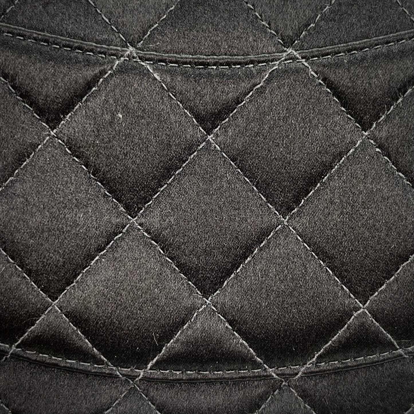 Chanel Black and Gold Satin Classic Flap Single Shoulder Underarm Bag – Black/Gold [Used]
