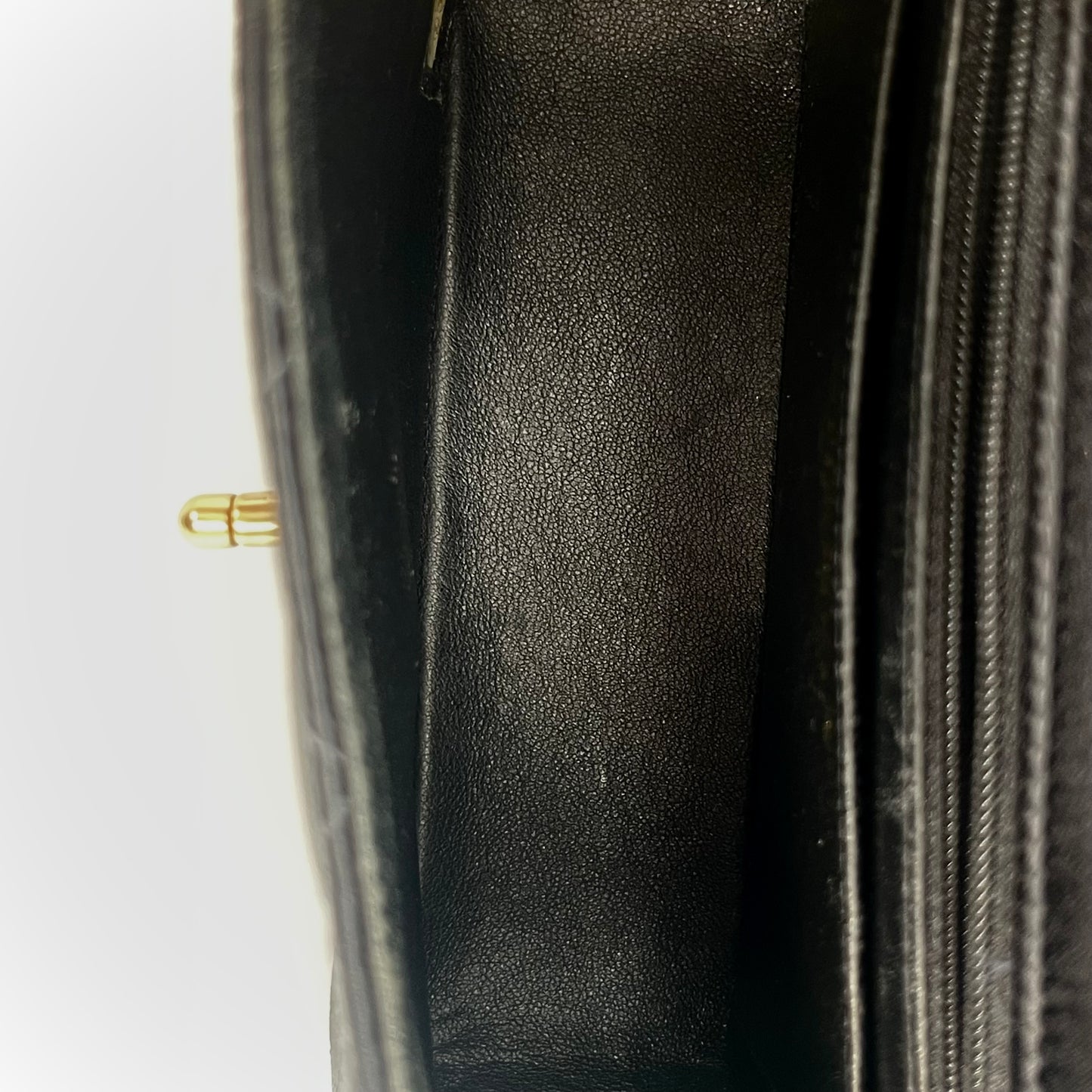 Chanel Black and Gold Satin Classic Flap Single Shoulder Underarm Bag – Black/Gold [Used]