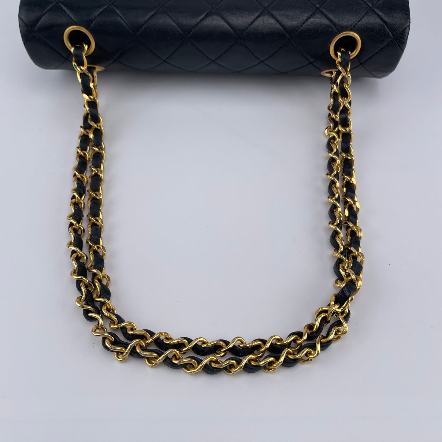 CHANEL Black Lambskin Classic Double Flap 25 Shoulderbag [Used]