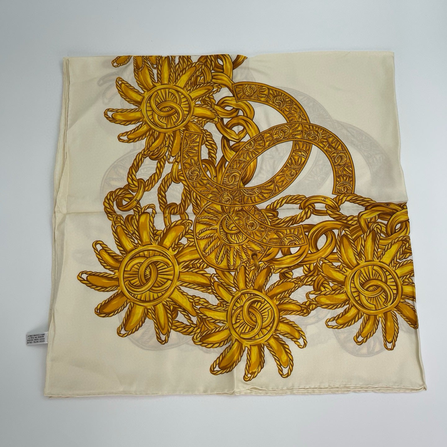 Chanel Cocomark Large Logo Silk Scarf 90x90cm [used]