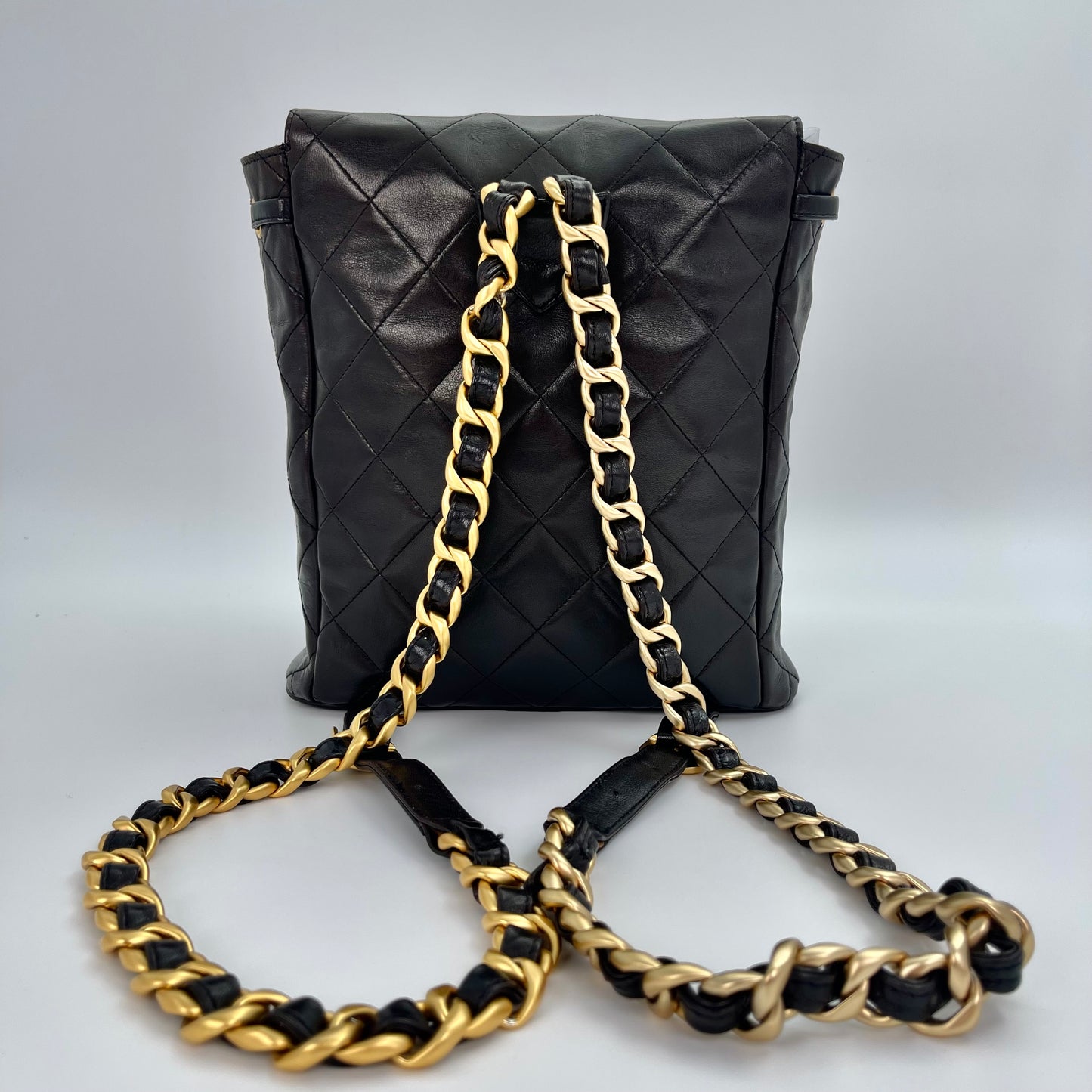 Chanel vintage classic black duma lambskin backpack [Used]