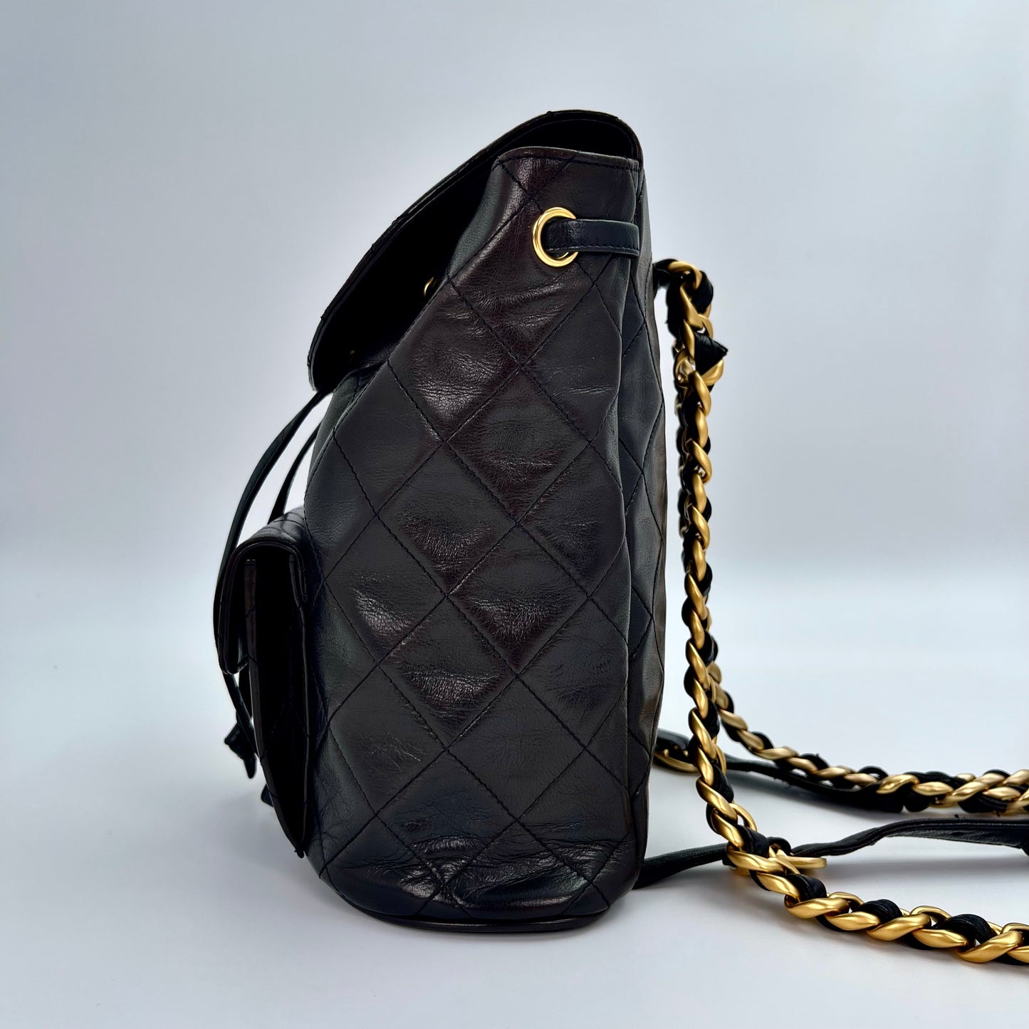 Chanel vintage classic black duma lambskin backpack [Used]