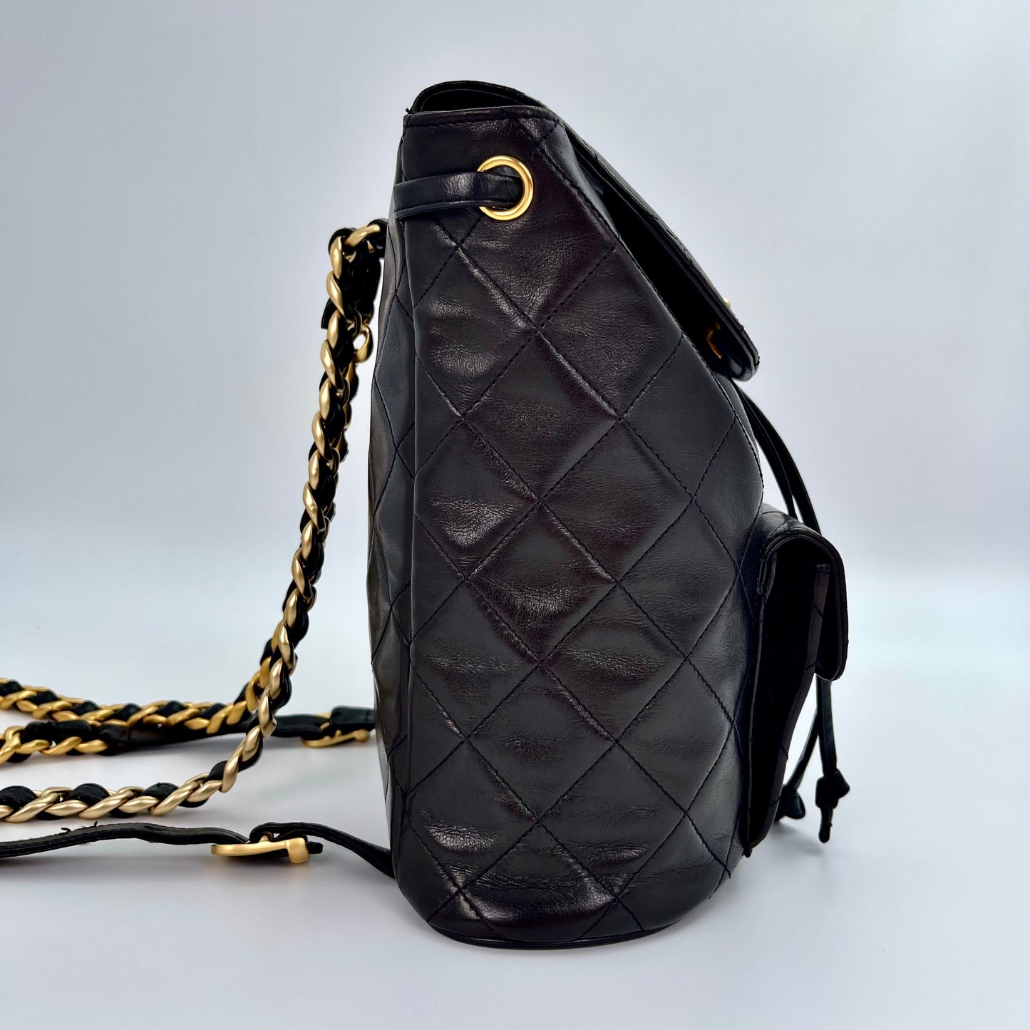 Chanel vintage classic black duma lambskin backpack [Used]